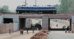 Road under bridge