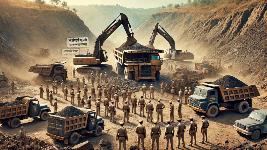Illegal Mining Action- AI Genreted Photo